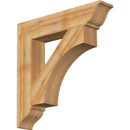 Ekena Millwork Westlake Traditional Rough Sawn Bracket, Western Red Cedar, 6"W x 32"D x 32"H BKT06X32X32WTL01RWR